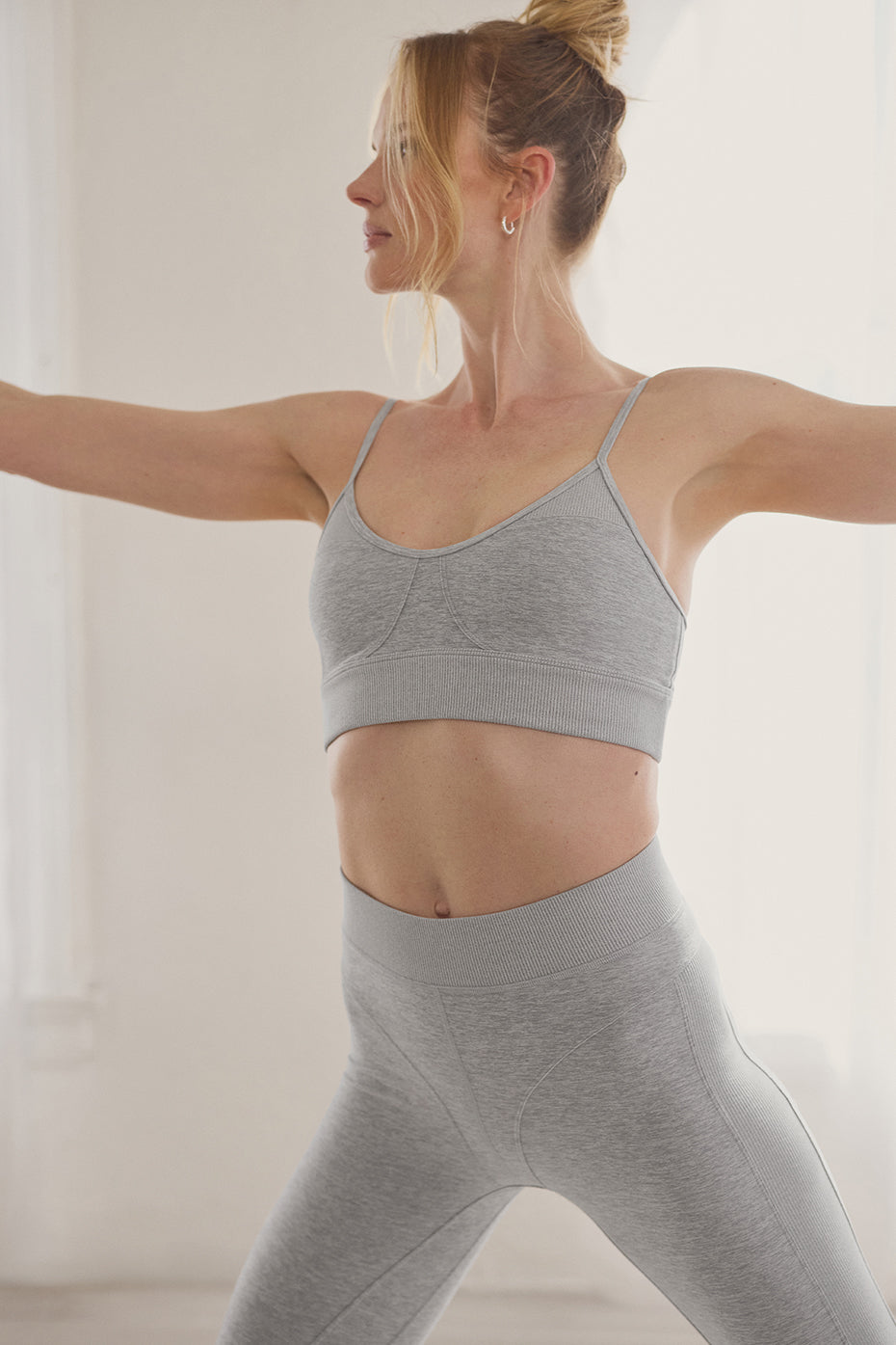 Legging taille haute Alosoft Head Start - Gris chiné athlétique