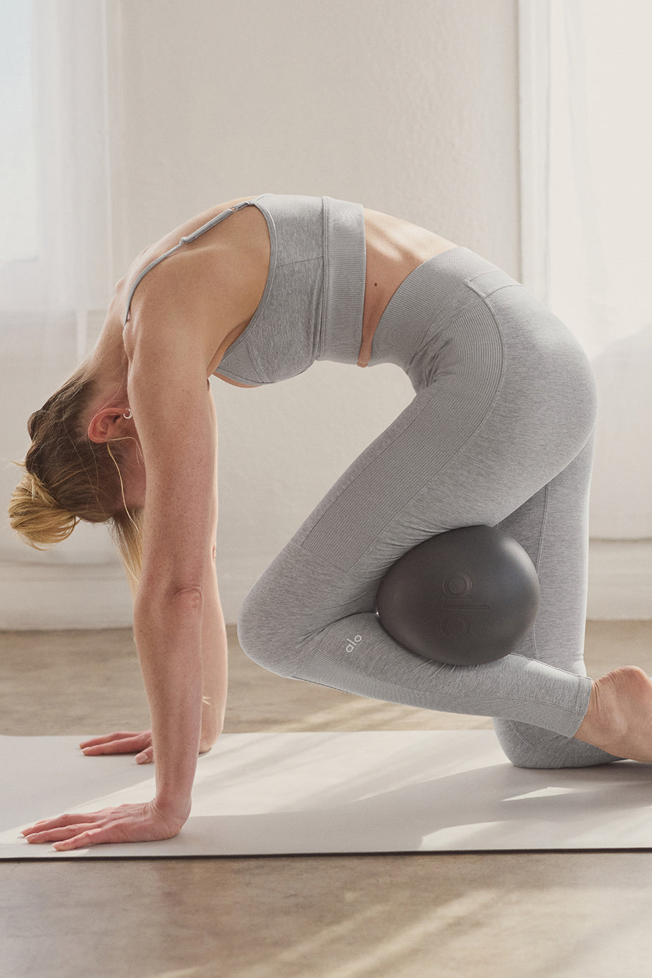 Legging taille haute Alosoft Head Start - Gris chiné athlétique